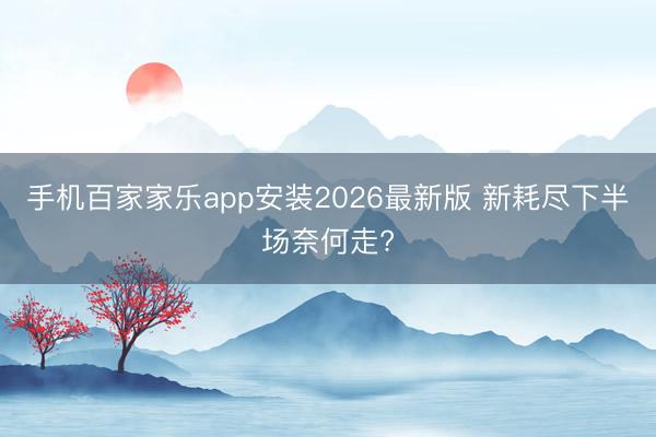手机百家家乐app安装2026最新版 新耗尽下半场奈何走?